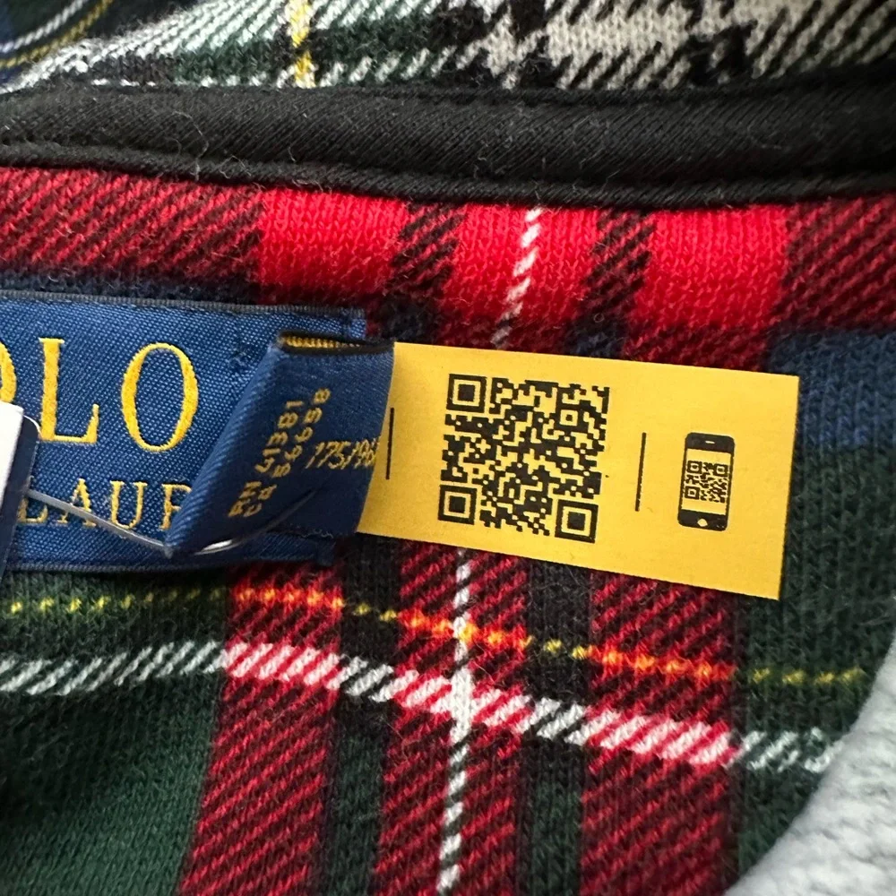 Polo Ralph Lauren Patchwork Plaid Fleece Hoodie Polo Country Men’s Size Medium